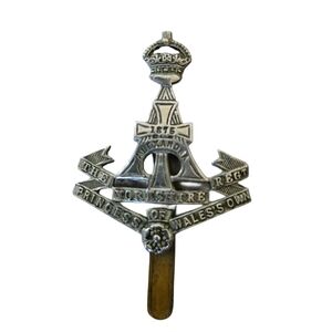 Vtg British Military Cap Badge The Yorkshire Regiment Princess of Wales's WWII
